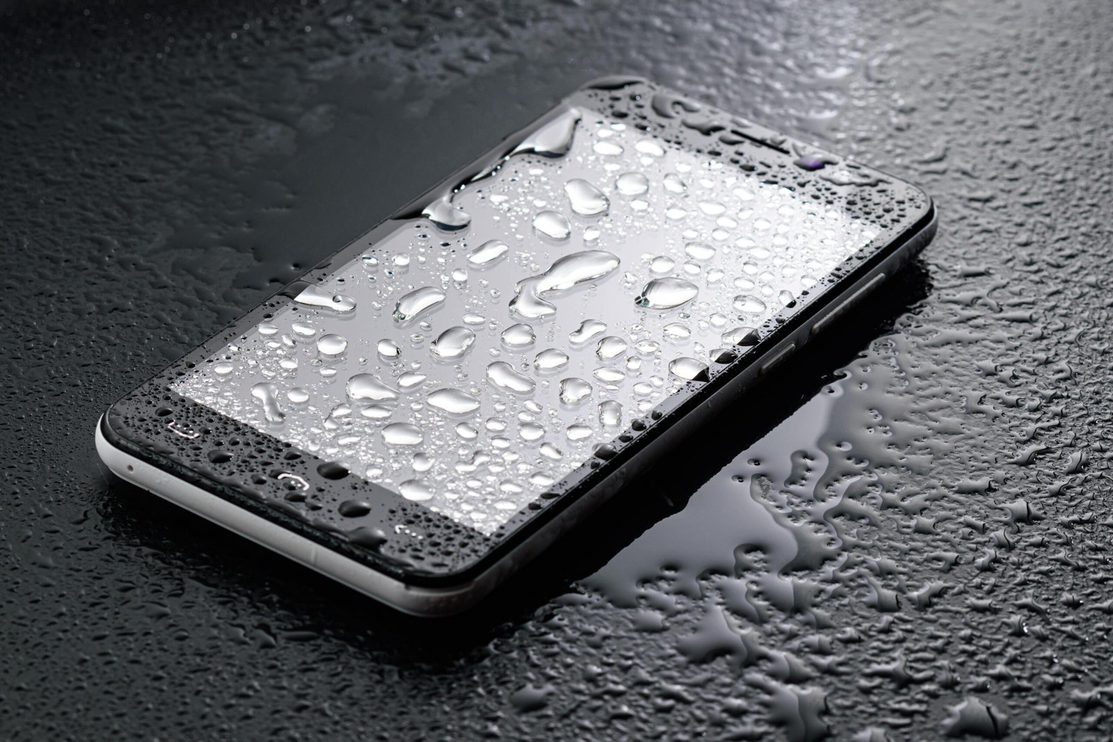 waterproofing test in a mobile phone
